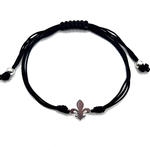 MASBARATA Bracelet fleur de lys en argent sterling, Argent