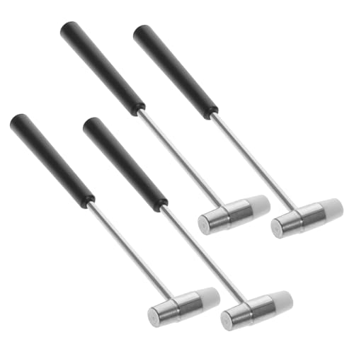 Sewroro 4 piezas Martillo Pequeño Doble Cara Blando y Duro Multifuncional para Joyería Carpintería y Reparación Herramienta para Bricolaje y