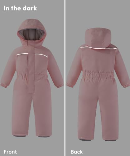 Image of Hiheart Boys Girls One Piece Snowsuit Waterproof Ski Snowboard Coverall