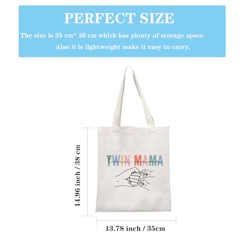 Twin Mama Gift Mom Of Twins Gift Makeup Bag Mommy To Be Gift New Mom Travel Pouch Mothers Day Gift from Twins (Twin Mama Tote)2