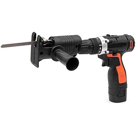 Reciprocating Saw Attachment Kit for Cordless Drill with Blades for Metal Wood Cutting Jig Saws for Drill Reciprocating Saw Attachment Kit Saw Drill Attachment Jig Saw Attachment Power Tools Cover