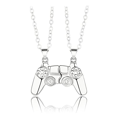 Collier Couple de contrôleur de jeu, collier assorti magnétique, collier d'amitié personnalisé, pendentif de collier de bijoux pour des couples, amant, meilleurs amis Cover