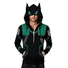 Adult Ears Jacket Hoodie Zipper Sweatshirt Battle Suit Outfit Halloween Cosplay Costume Unisex