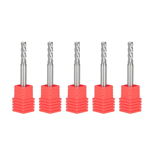 Image of 3 /16 Inch Milling Cutter 4 Slot Carbide End Milling Cutter Suitable for Aluminum Cutting Non-Ferrous Metal Cutting 5 Pieces