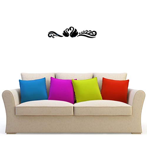 Besportble Window Decals Mirror Wall Sticker Acrylic Swan Crystal Mirror Decals Wallpaper For Home Room Bedroom Office Decoration Size S (Black) Fashion Stickers #TOP4