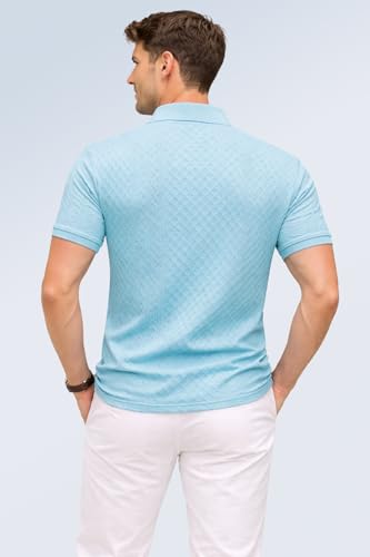 Image of TOPLOT Men's Polo T Shirt | Half Sleeve Design | Comfortable Fit Wear | Stylish Casual Look | Breathable Feel |Modern Style | Easy Movement | Casual & Everyday Wear (5244)