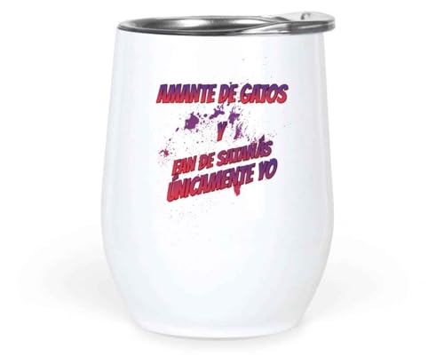 Funny Humorous Gift for Cat Lovers - for Those Love More Than Their Cats - Gift Idea for Christmas- Feline Fanatic - Large 12 Oz White Stainless Steel Tumbler