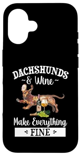 Funny Dachshunds & Wine Lover �X�}�z�P�[�X iPhone 16 �p
