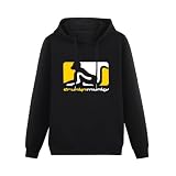 Piwine DRUNKNMUNKY - Sudadera con capucha para hombre, sudadera de manga larga, Negro, S