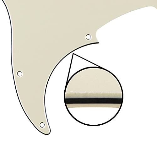 Fleor 3Ply Cream P Bass Pickguard Guitar Scratch Plate Pick Guard For 4 String American/Mexican Standard Precision Bass Style #TOP5