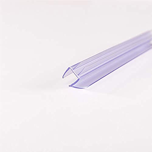 Cozylkx 2Pcs Frameless Glass Shower Door Sweep for 3/8" Glass, Bottom Seal with Drip Rail, 27.5" Long