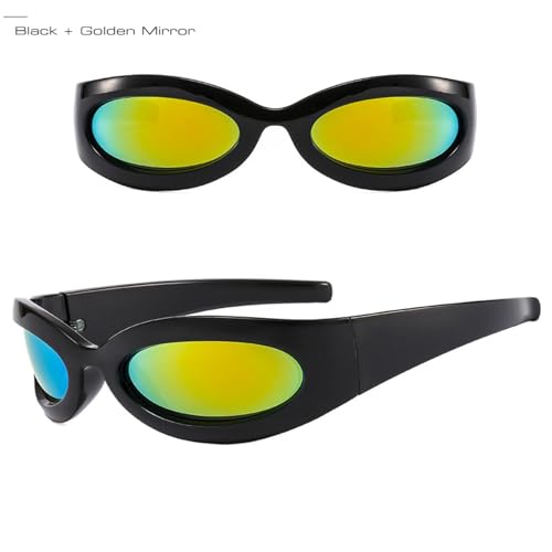 Image of New 2025 Vintage Punk Sports Women Sunglasses Fashion Mirror Goggle Men Sun Glasses Shades Uv400