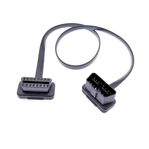 JZK Cable de extensión OBD2 de 16 pines macho a OBDII hembra con adaptador de conector de Cable de diagnóstico para coche de 60cm de largo