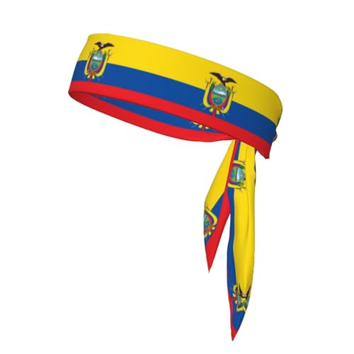 Bandanas deportivas con estampado de bandera de Ecuador para la cabeza, unisex, para entrenamiento, tenis, correr, yoga