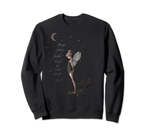 Sweat Tinker Bell Disney pull Peter Pan Moon Quote Art vêtement femme