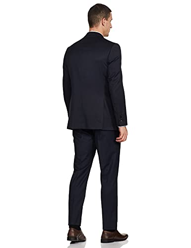 Image of Raymond Wool Blend Men's Full Sleeve Contemporary FIT Dark Blue Formal Suit