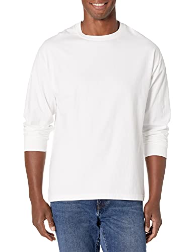 Image of Hanes Men's Beefy Long Sleeve Shirt, 1 or 2 Pack