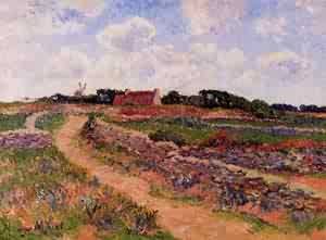 Peinture à l'huile de Henri Moret : revivez la poésie de la Bretagne avec cette toile