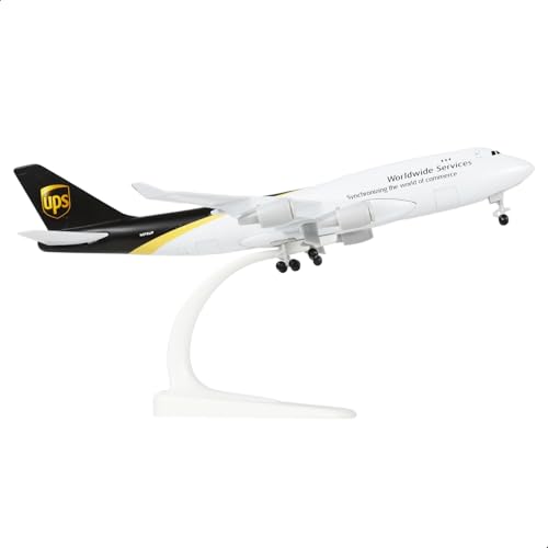 QIYUMOKE 1/300 747 for UPS Diecast Metal Airplane Model with Display Stand for Boeing 747 Model Plane (7.8-inch L) for Adult Cargo Airplane Collectibles or Aviation Gifts - All-Alloy Detailed Version - Image 5