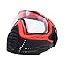 Fencing Mask for Face Protection with Adjustable Strap for Kendo Coaches, Red Black