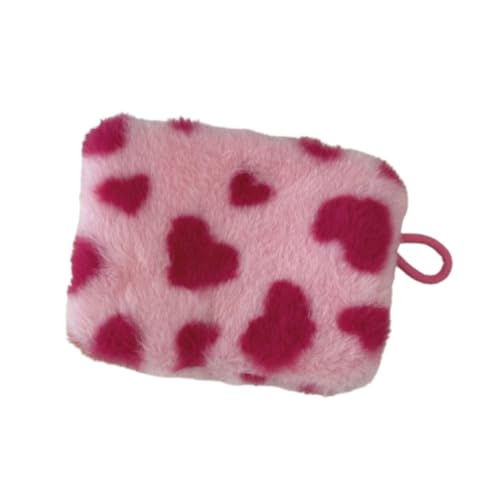 Coquette Change Purse Fuzzy Teen Girl Trendy Stuff Cute Coin Purse Fleece Small Wallets for Women (11)