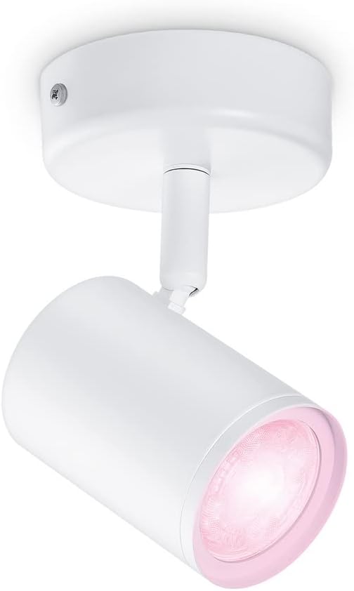 WiZColour Imageo Smart Connected WiFi Ceiling Light Spot Fixture. [1 Spot - White] App Control for Indoor Home Lighting, Livingroom and Bedroom