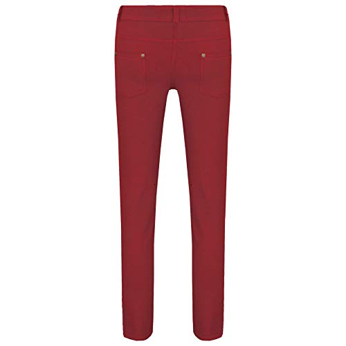 Girls Skinny Jeans Kids Red Stretchy Denim Jeggings Fit Pants Trousers 5-13 Yrs2