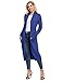 GRACE KARIN Women's Casual Long Sleeve Outwear Duster Coat Cardigan with Pockets(L,Blue)