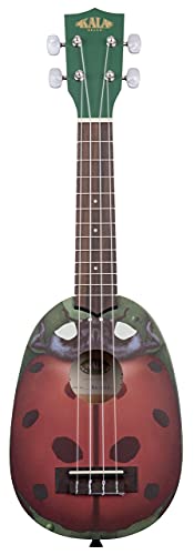 Kala KA-NV-LBUG-BAG – Ukulélé Soprano Novelty, Ladybug + housse - Les Beatles, Paul McCartney, John Lennon, RIngo Starr, George Harrison Kala KA-NV-LBUG-BAG - Ukulélé Soprano Novelty, Ladybug + housse