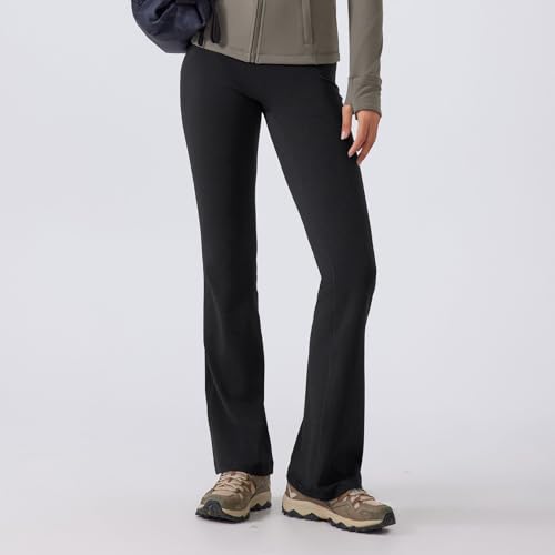 Jdlsppl Calça feminina de ioga, calça de moletom de treino com corte bota, macia, confortável, elást