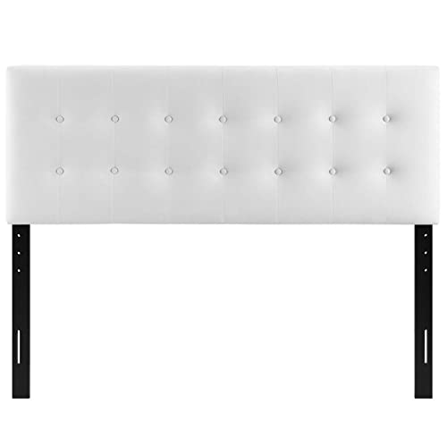 Modway Emily Queen Biscuit Tufted Performance Velvet Headboard, White #TOP3