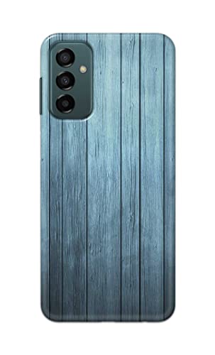 Image of Printed Hard Back Cover Case for Samsung Galaxy F23 5G | Samsung Galaxy M23 5G Back Cover (Wooden Blue) -702