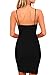 Zalalus Cocktail Party Dresses for Women 2024 Spaghetti Straps Wrap Ruched Sheath Evening Party Night Club Dress Black Medium