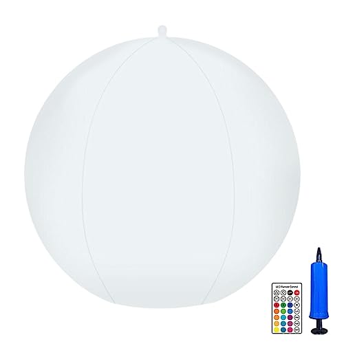 Floating Pool Lights | 34cm Solar Pool Lights That Float - Glow in The Dark Inflatable Pond Light, Remote-Controlled, Dimmable Landscape Lighting for Lawn Pond Pool