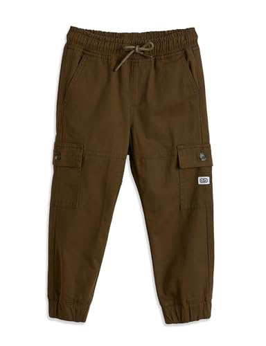 Image of Amazon Brand - Symbol Boy's Cotton Cargo Jogger | Elasticated Waistband and Cuff | Stretchable | Age 2-14 Years