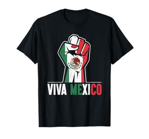 Viva Mexico Fist Drapeau mexicain Fierté Hispanique Mexicain T-Shirt