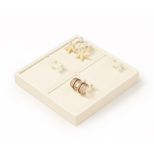 Plateau bijoux microfibre pour ranger et protéger les boucles d'oreilles - 7