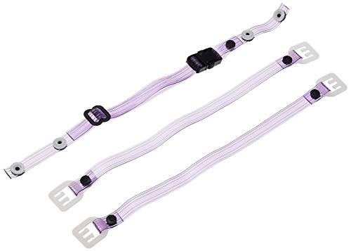 TOYO ヘルメット用 アゴヒモ ワンタッチ式 NO.TE-4 透明ビニール ムラサキ NO.TE-4