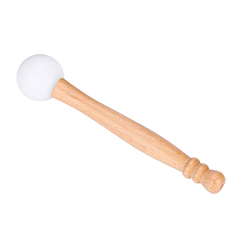 Martello per Campane Tibetane, O-ring in Gomma con Bastoncini di Maglio in Legno per Suonare Campane Tibetane in Cristallo