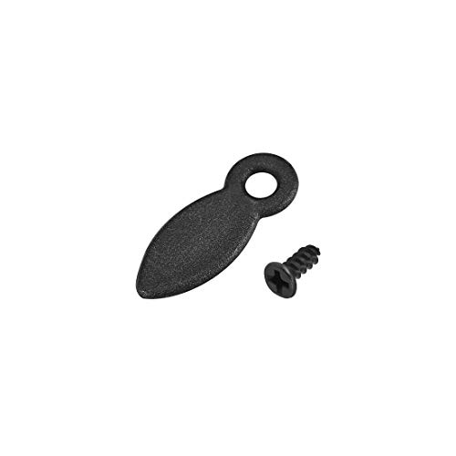 Image of uxcell Frame Turn Button, 3 /4 inch Plastic Drop Shape with Screws for Hanging Pictures, Photos, Drawings and Posters, 20 Pcs (Black)