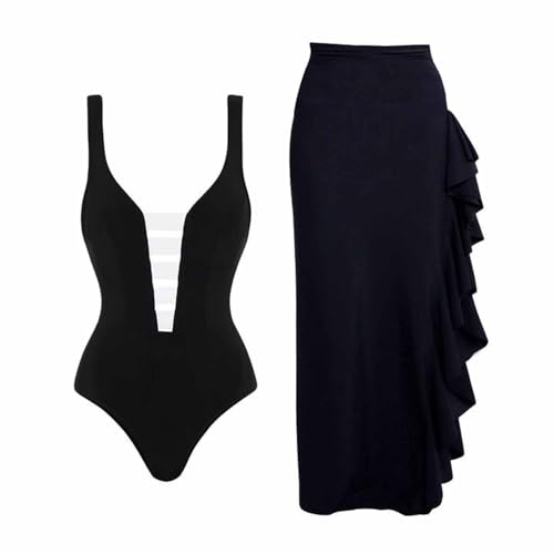 Maillot de bain 1 pièce push up et gainant à col en V