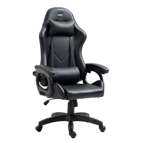 Cadeira Gamer Dazz Preta – Ergonômica – Design Gamer – Conforto para Longas Sessões – Preto