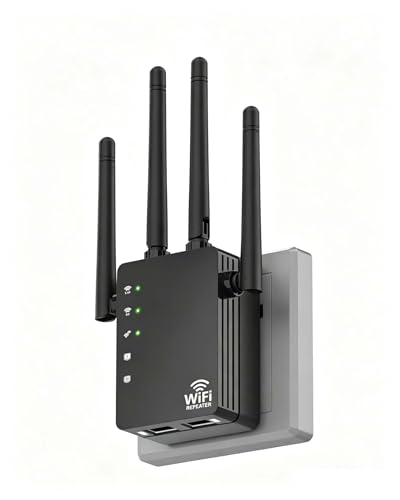 Image of WiFi Repeater Signal Extender, Extends Coverage to 12880 Sq.ft, Handles 105 Devices, Dual-Band 5GHz /2.4GHz Wireless Repeater Amplifier, WiFi Extender for Home Use
