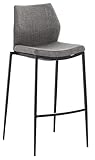 Le tabouret de bar Matola repose sur un piètement en acier inoxydable brossé ou en métal noir mat. Le piètement est doté d'un repose-pieds qui renforce la stabilité de la chaise et accentue le confort.