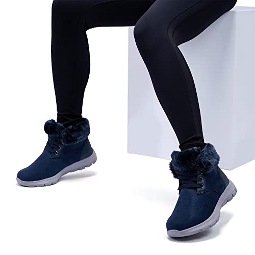 Zzs Women's Winter Snow Ankle Boot-Comfortable Short Booties Outdoor Warm Walking Hiking Shoes #TOP2