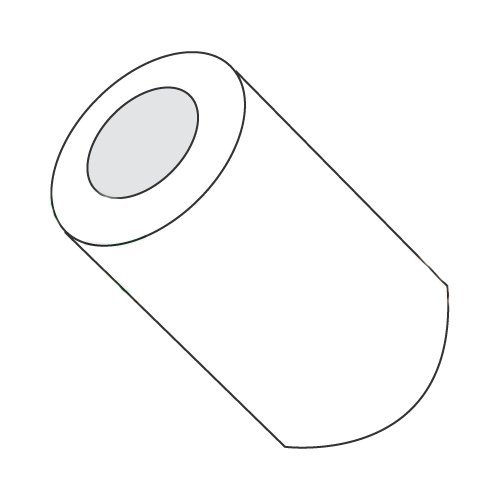 1/4" OD Round Spacers / #8 x 1 / Nylon/Outer Diameter: 1/4" / Hole Size: #8 / Length: 1" (Carton: 1,000 pcs)