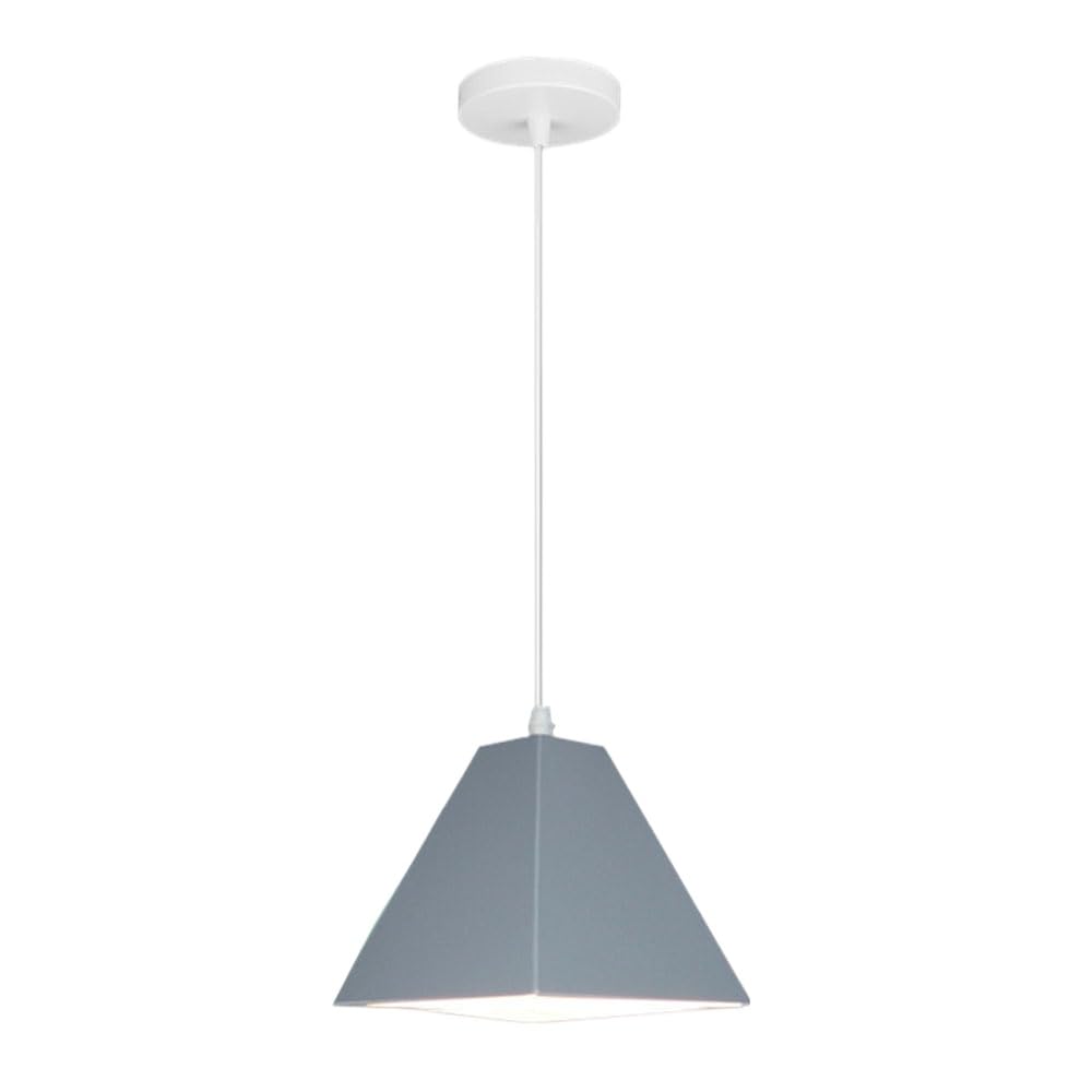 SYAXVOM Pastoral Style Decorative Chandelier Pendant Lamp E26/E27 - Colorful Metal Shade Ceiling Light Fixture for Home & Office(Agray)