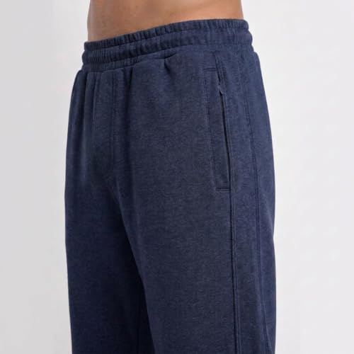 Image of MARK LOUIIS Men's Baggy Trackpants | Regular Fit Cotton Sweatpants with Drawstring Waist & Side Zipper Pockets | Oversized Casual Track Pants for Gym