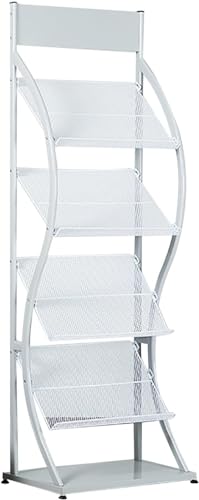 Revistero de metal JvFbjLF ideal para ordenar revistas en el salón o la oficina 2