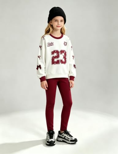 Image of Girl Clothes Sweatshirt Pullover Leggings Tracksuits Outfit 2PC Girls Clothes Size 6-14